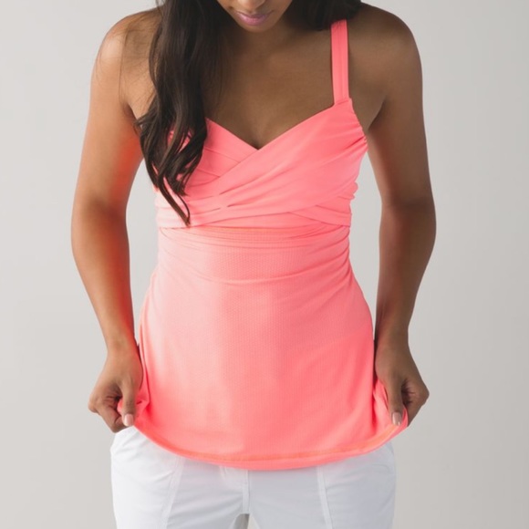 lululemon athletica Tops - Lululemon Wrap it Up Tank In Grapefruit